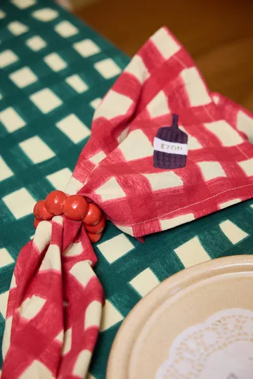 Conjunto de 4 argolas para guardanapos Porto - Vermelho - Byon