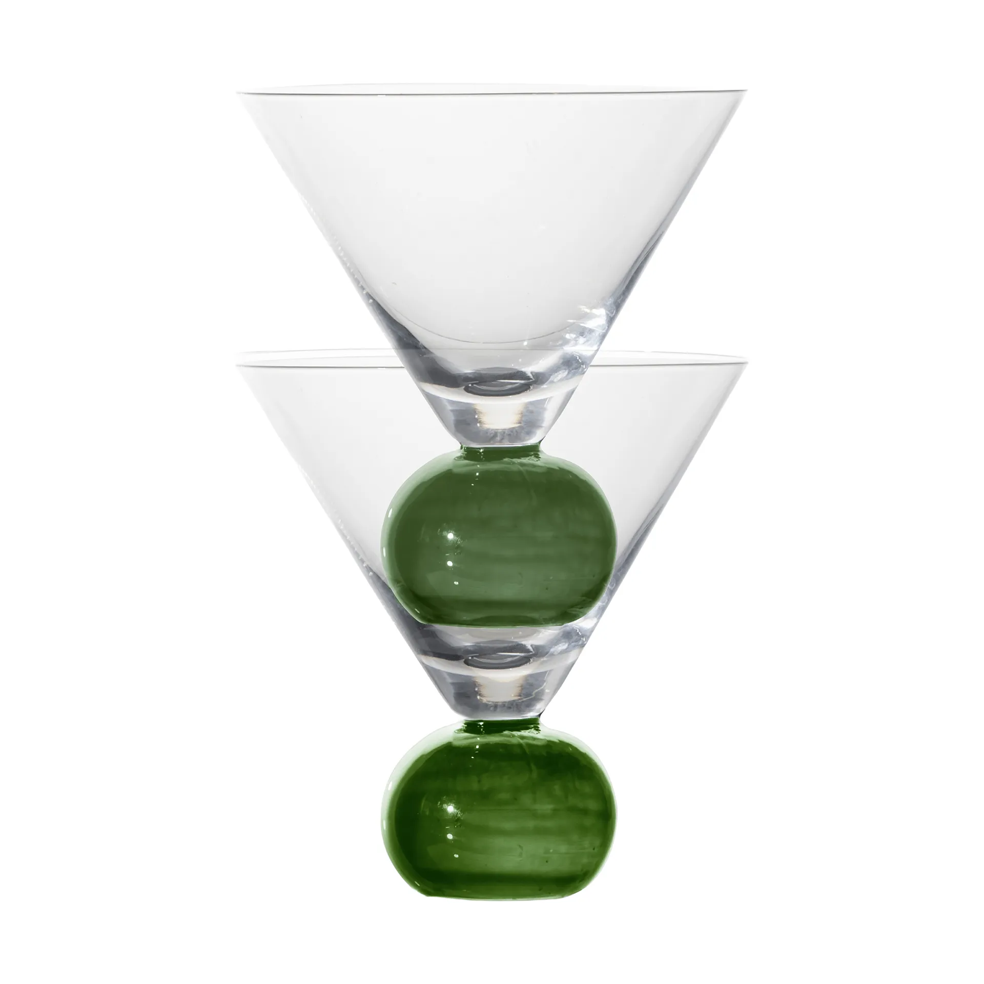 Copo Spice 24 cl 2-unidades, Transparente-verde escuro Byon