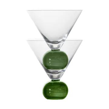 Copo Spice 24 cl 2-unidades - Transparente-verde escuro - Byon