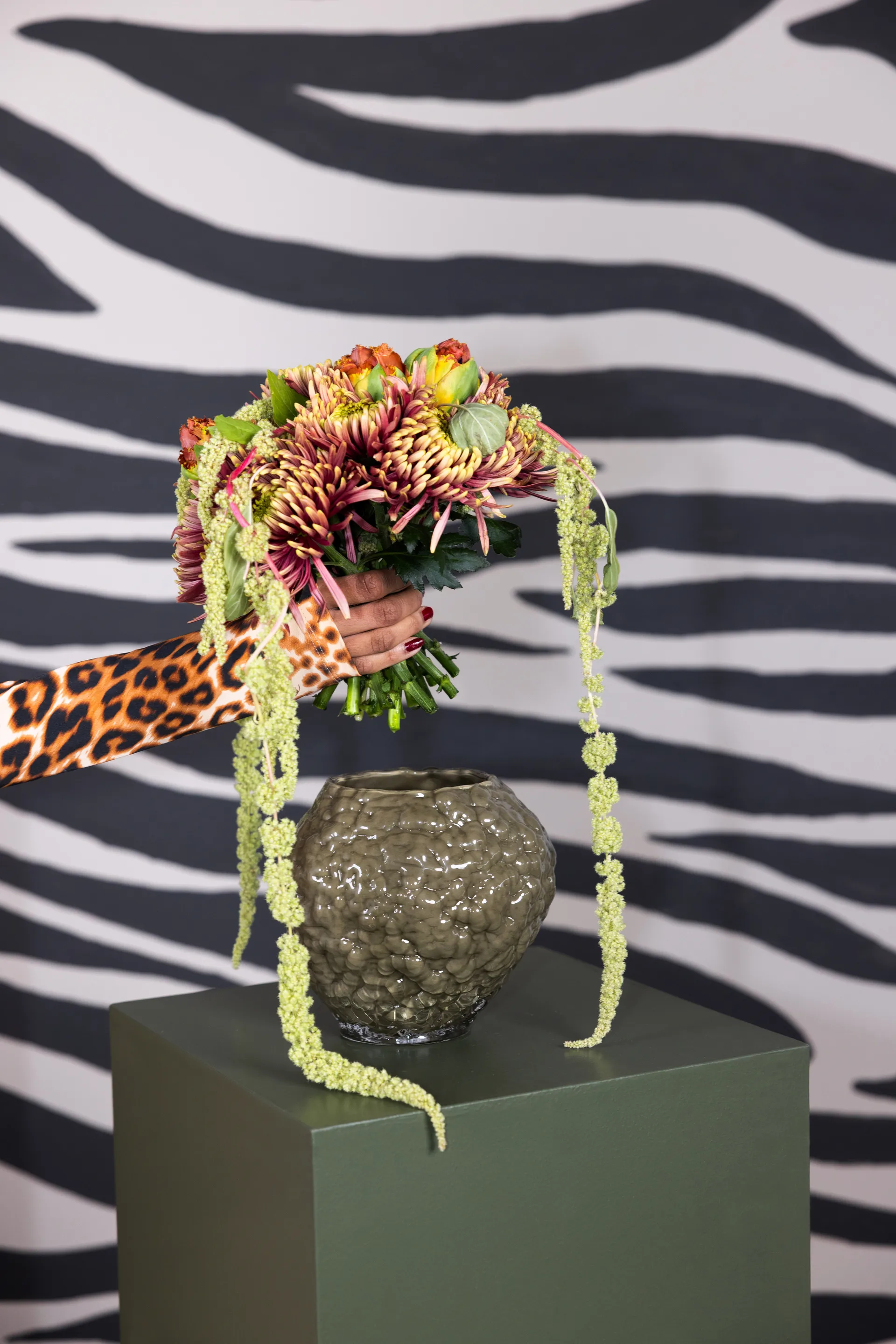 Corallo vaso XS 19x17x17,5 cm, Verde Byon