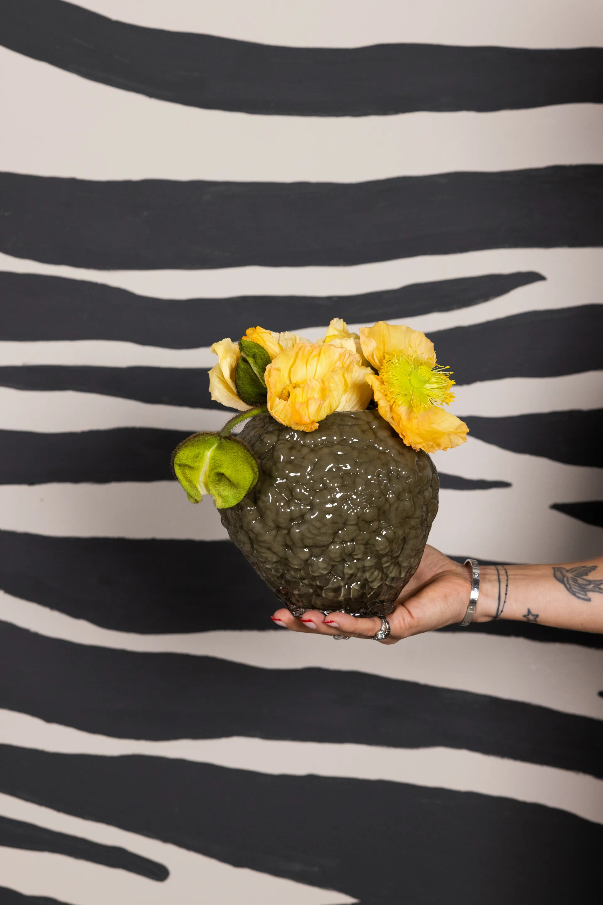 Corallo vaso XS 19x17x17,5 cm, Verde Byon