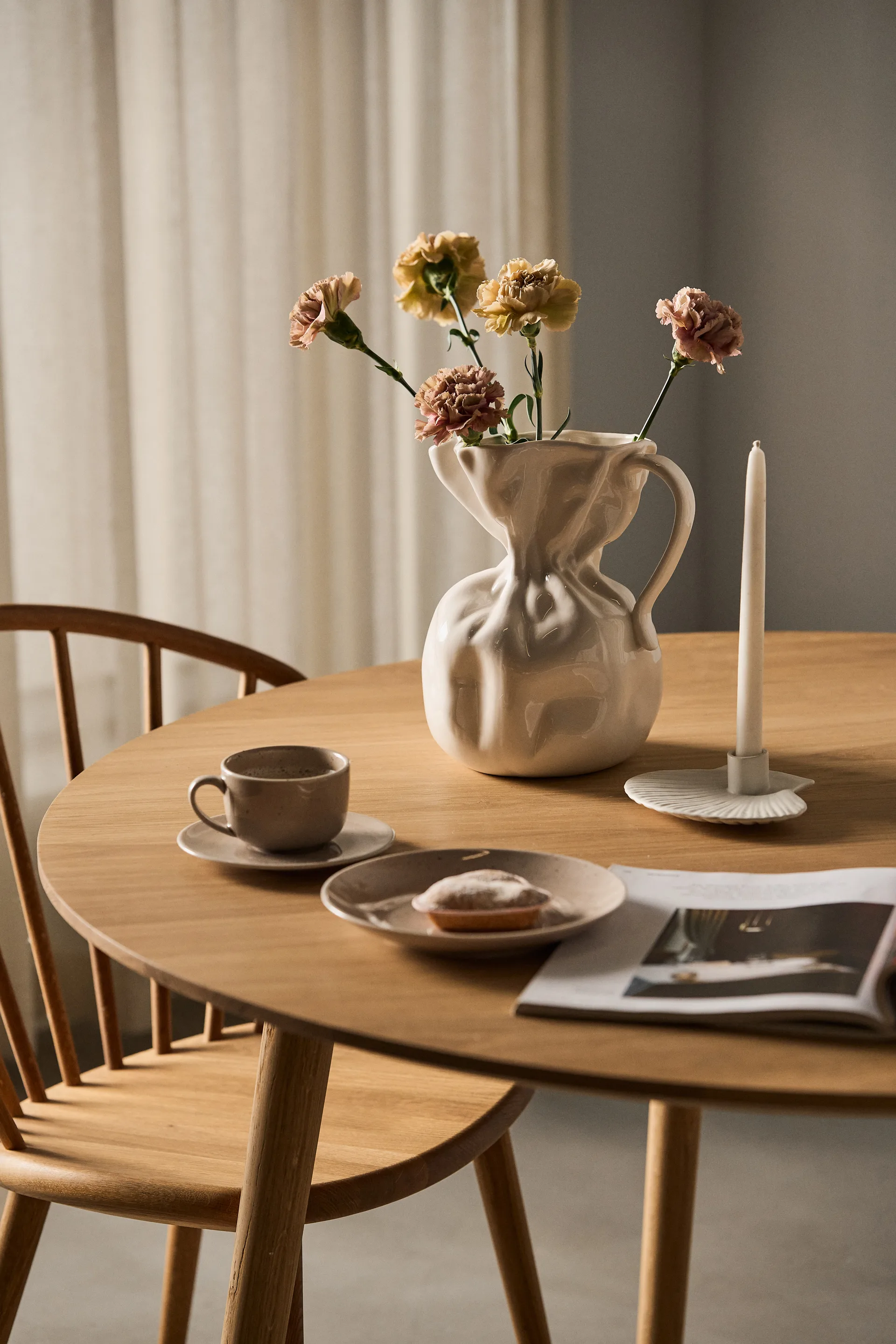 Crumple vaso, branco Byon