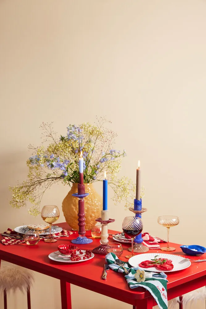 Guardanapo Love 45x45 cm, 2 un., Verde-azul claro Byon