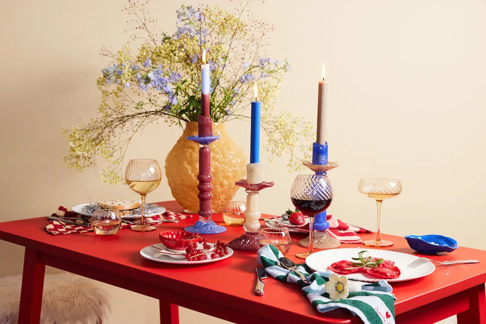 Guardanapo Love 45x45 cm, 2 un., Verde-azul claro Byon