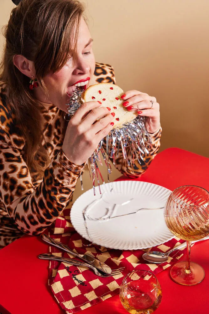 Guardanapo Love 45x45 cm, 2 un., Vermelho-sand Byon