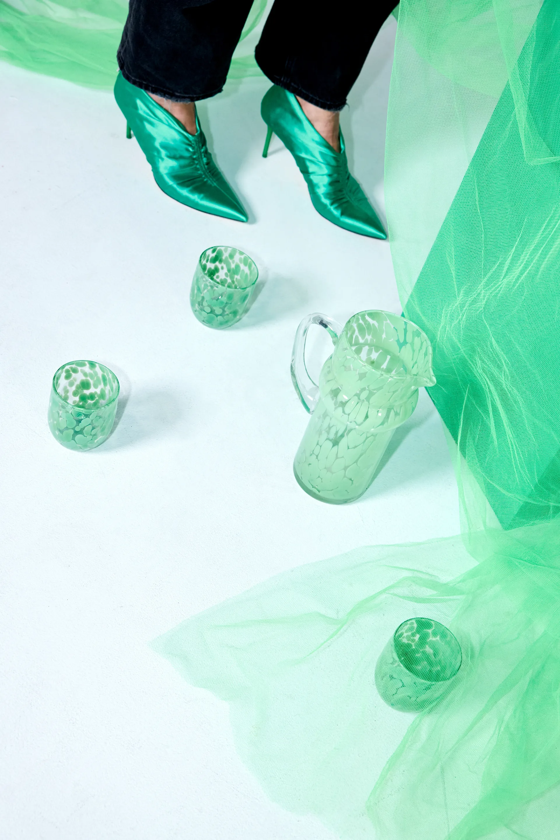 Jarra alta Messy 1,5 l, Verde Byon