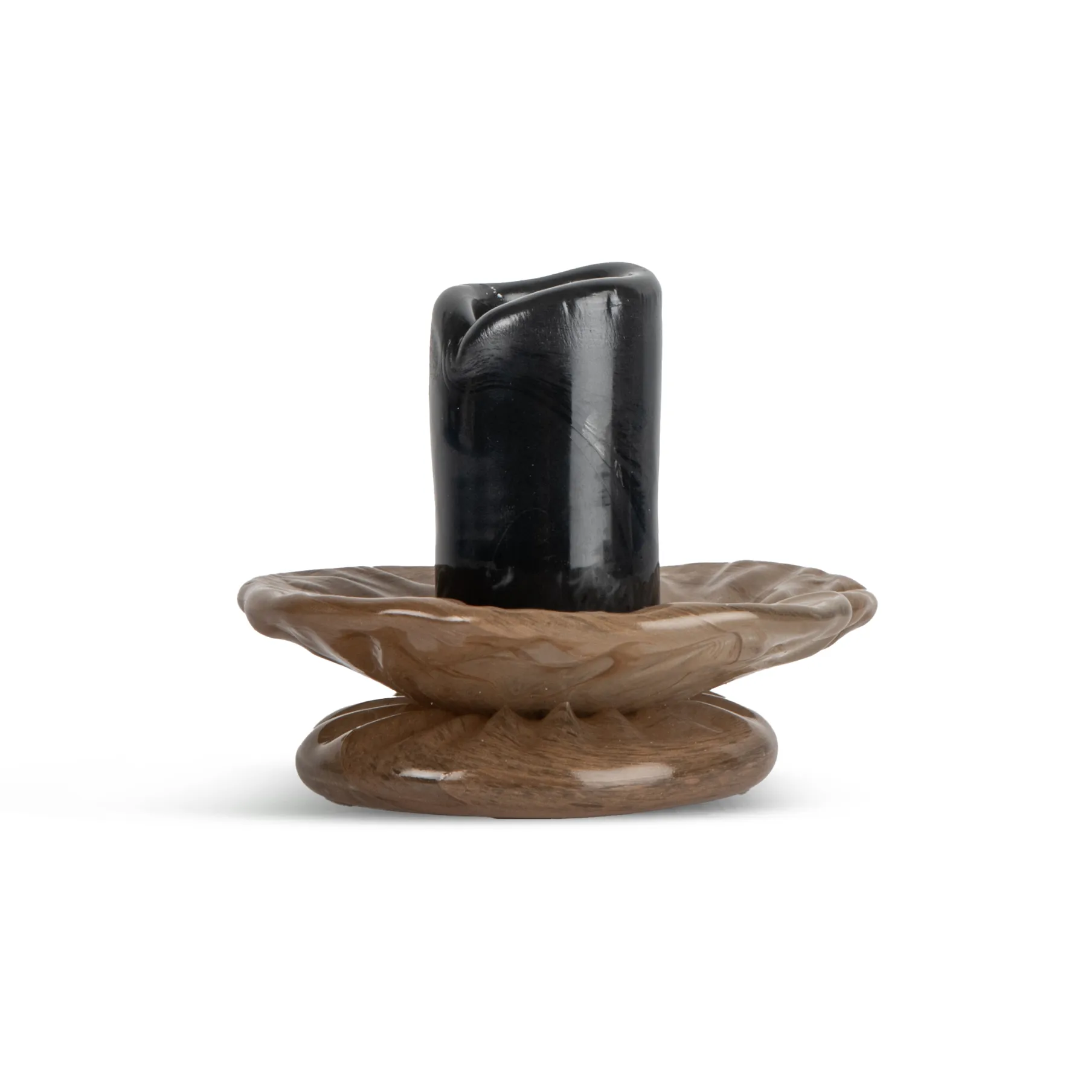 Lara castiçal XS 9 cm, Preto-bege Byon