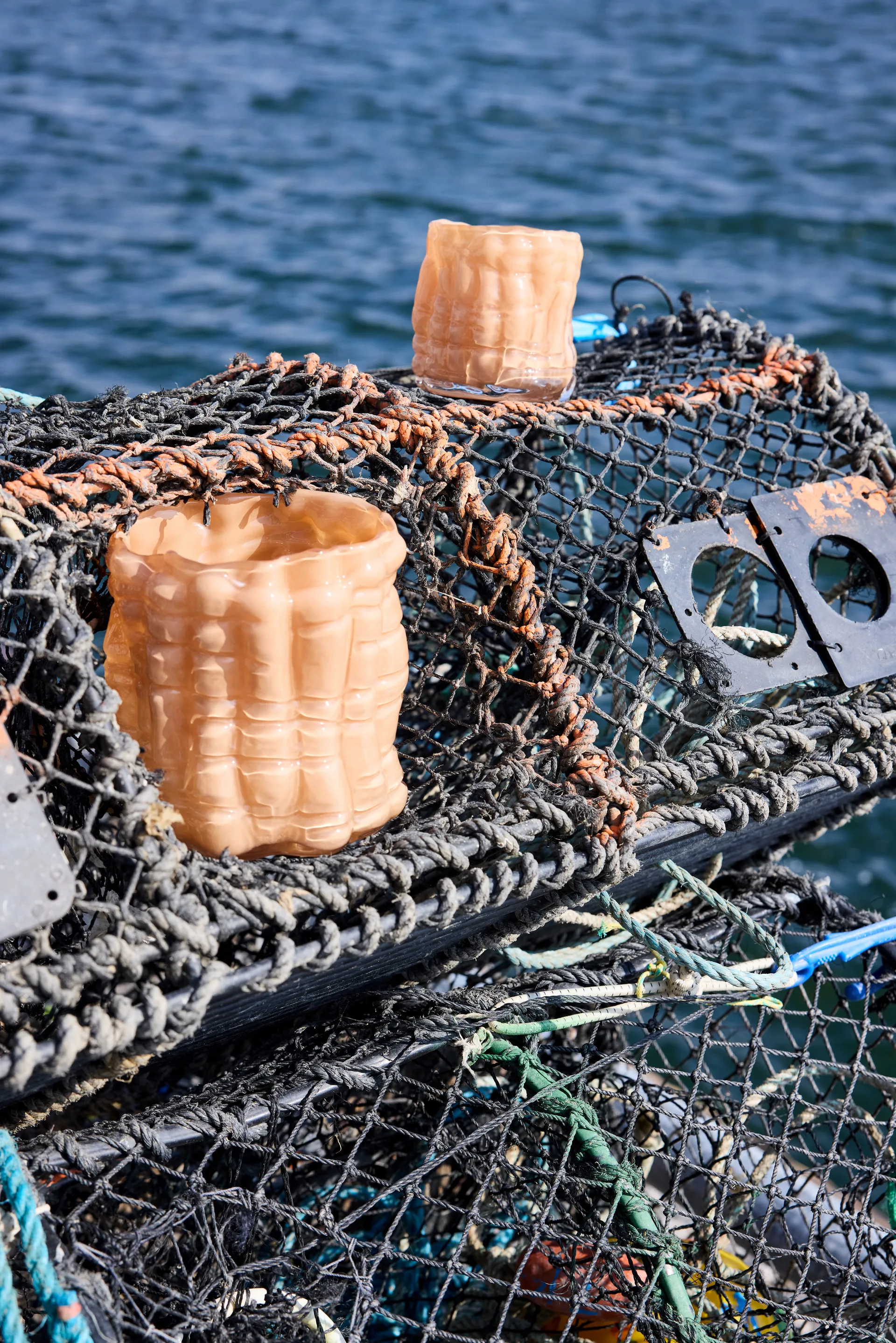 Laranne lanterna para vela Ø15 cm, Pêssego Byon