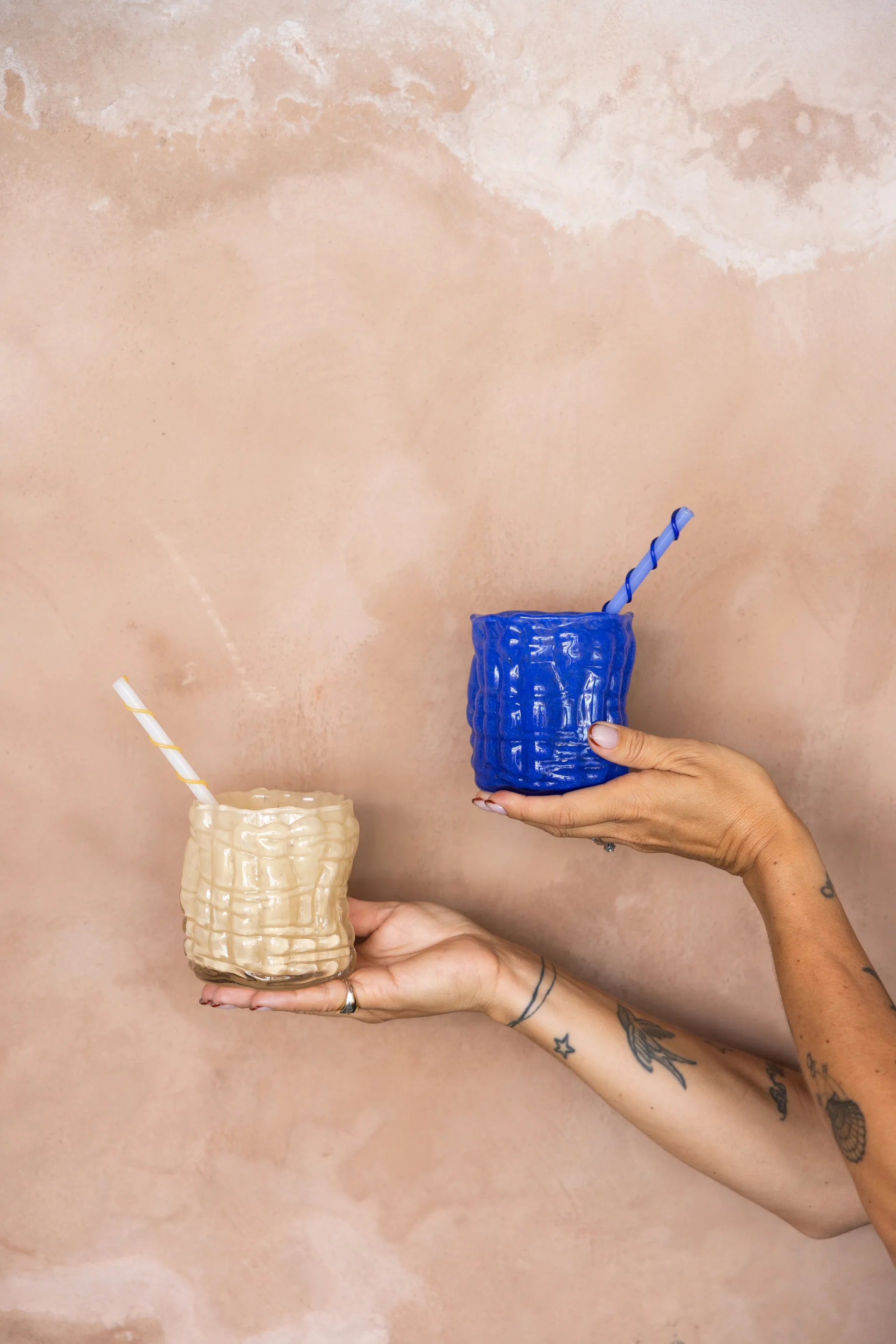 Laranne laterna para vela Ø10 cm, Beige Byon