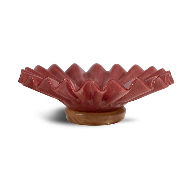 Lori tigela M Ø18 cm - Bordeaux-bege - Byon