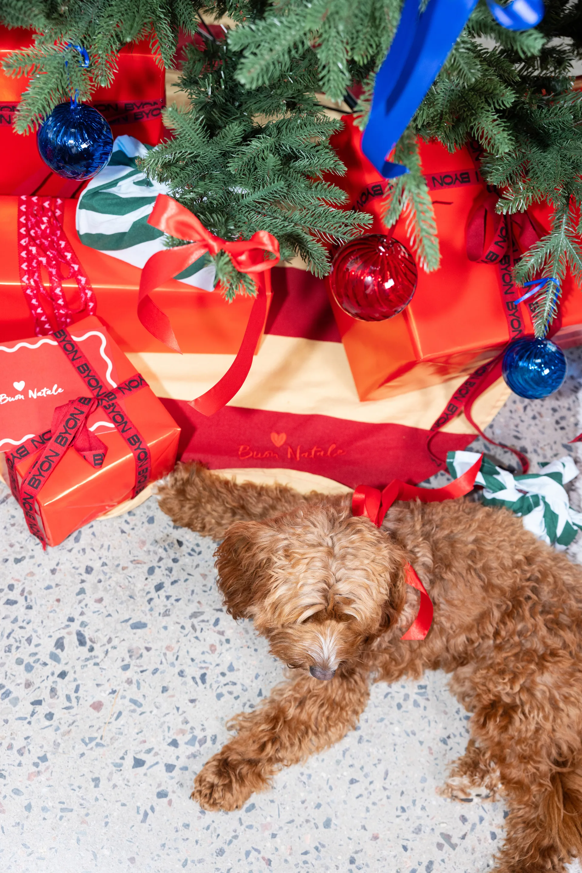 Love tapete de árvore de Natal Ø100 cm, Vermelho-areia Byon