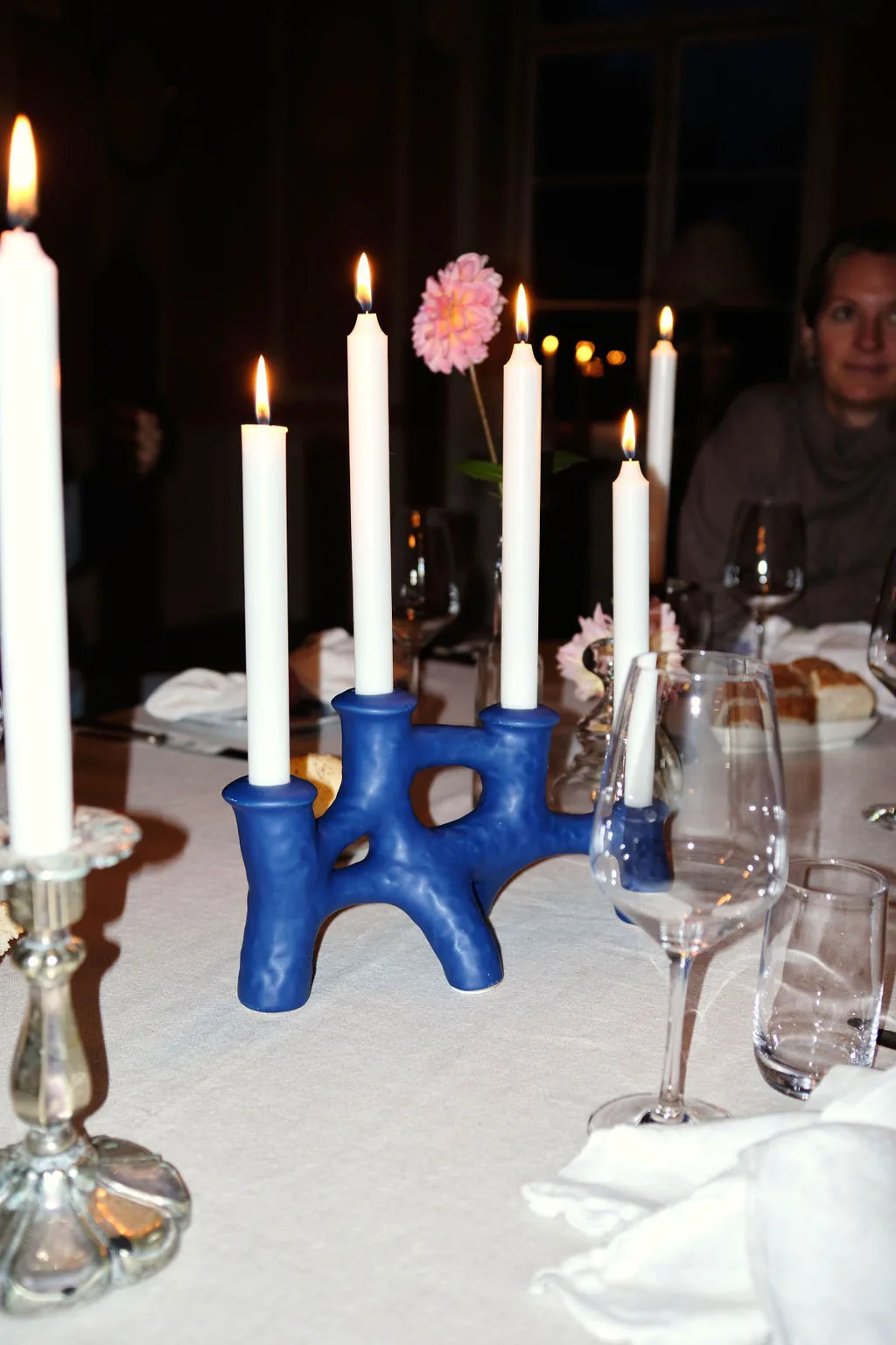 Luca castiçais 12x30 cm, Azul Byon