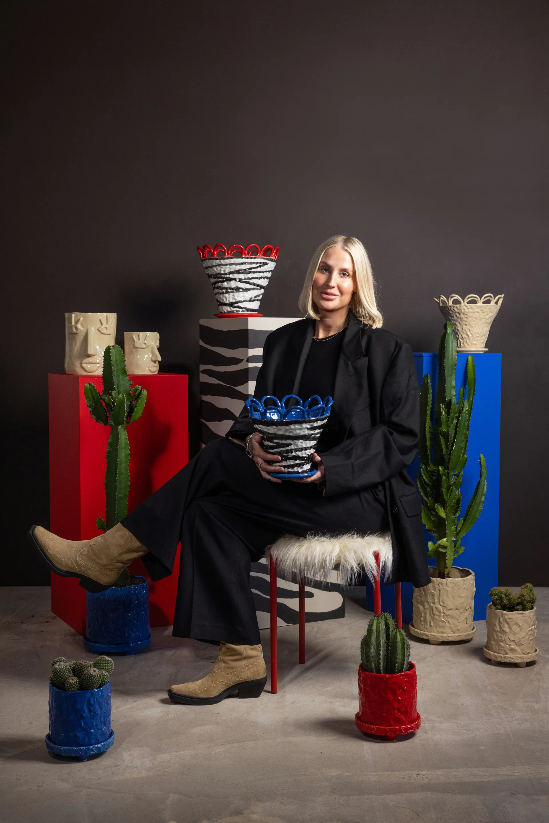 Muddy vaso S Ø17,5 cm, Azul Byon