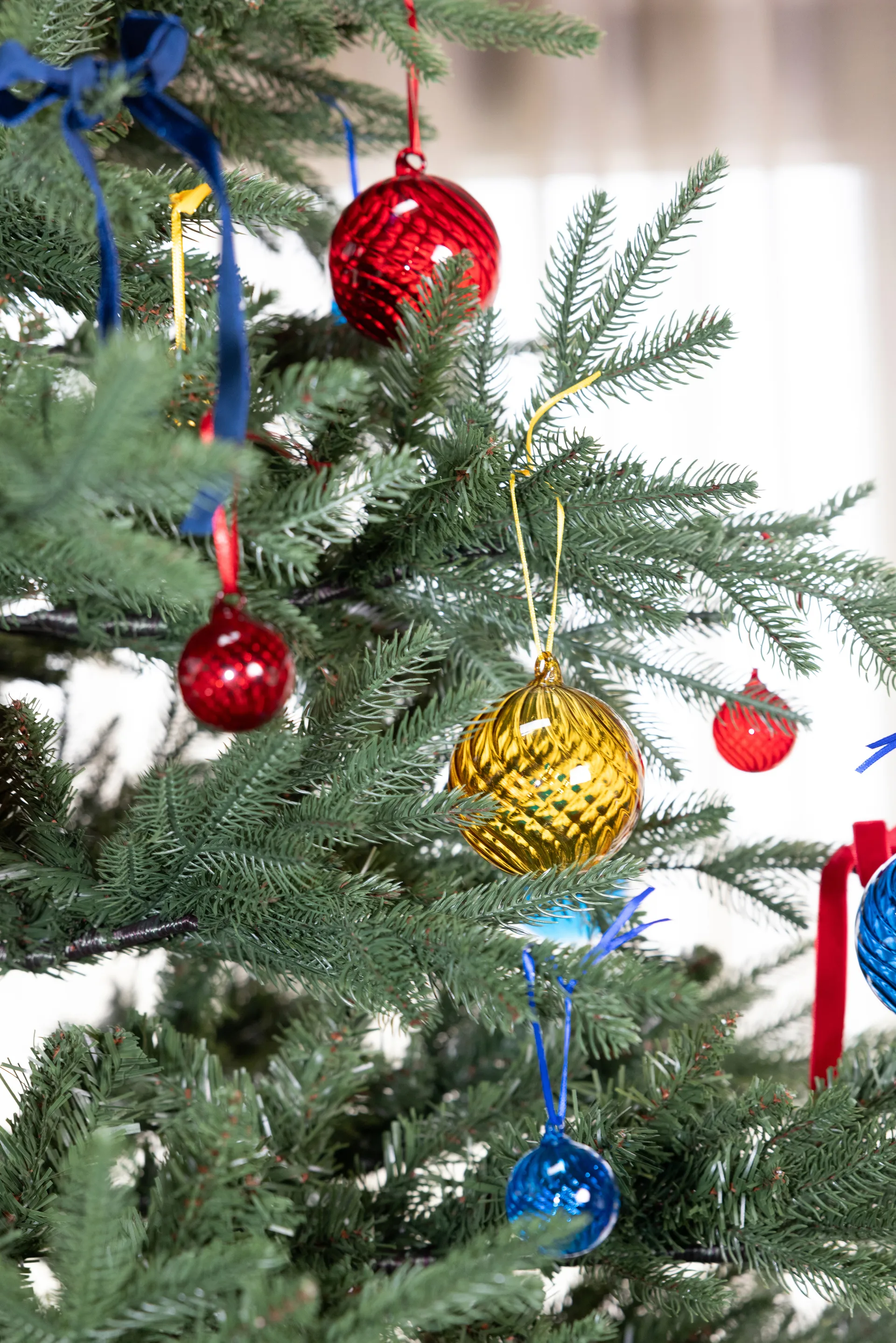 Opacity bola de Natal M Ø8 cm 2 unidades, Amarelo Byon