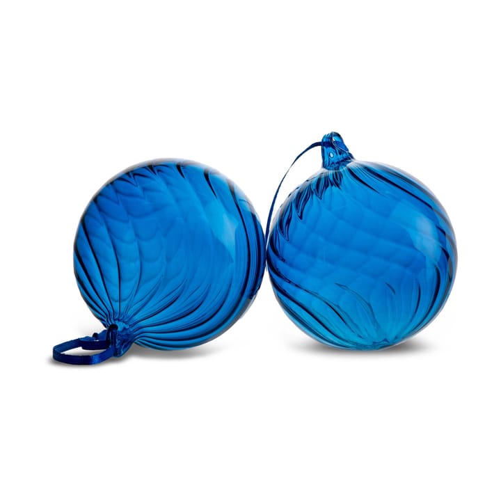 Opacity bola de Natal M Ø8 cm 2 unidades - Azul - Byon