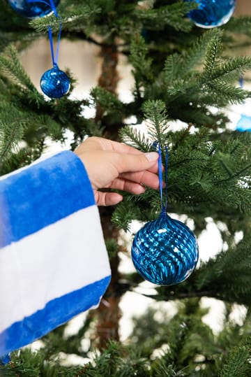 Opacity bola de Natal M Ø8 cm 2 unidades - Azul - Byon