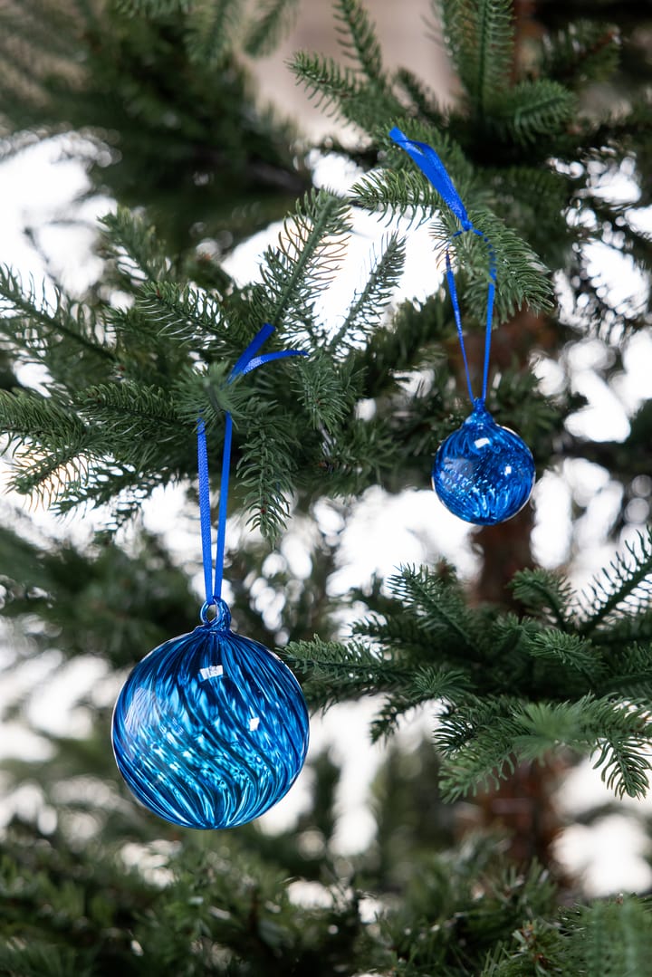 Opacity bola de Natal M Ø8 cm 2 unidades, Azul Byon