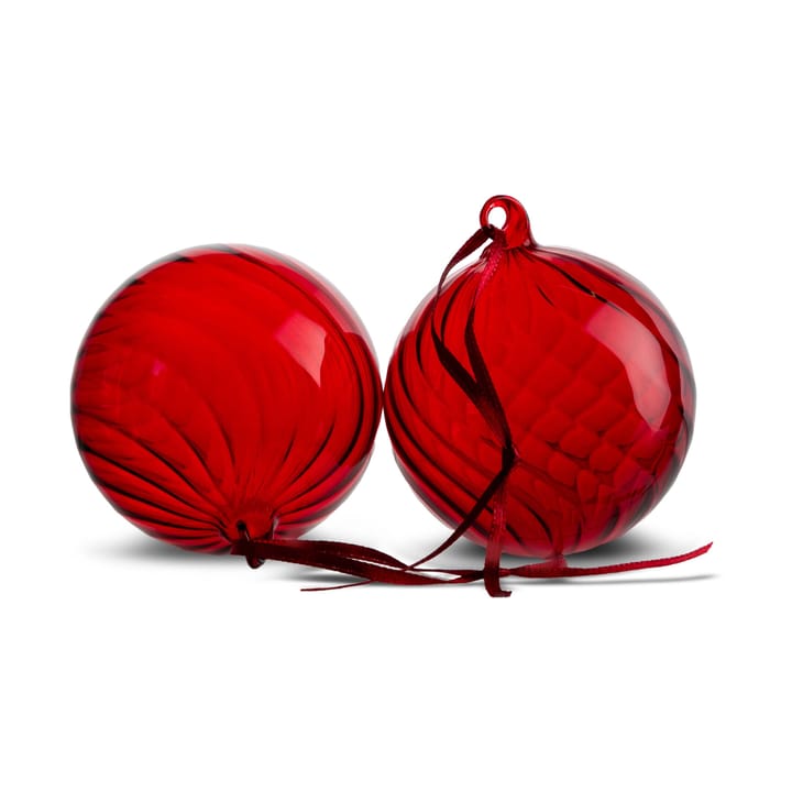 Opacity bola de Natal M Ø8 cm 2 unidades - Vermelho - Byon