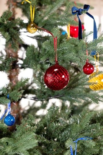 Opacity bola de Natal M Ø8 cm 2 unidades - Vermelho - Byon