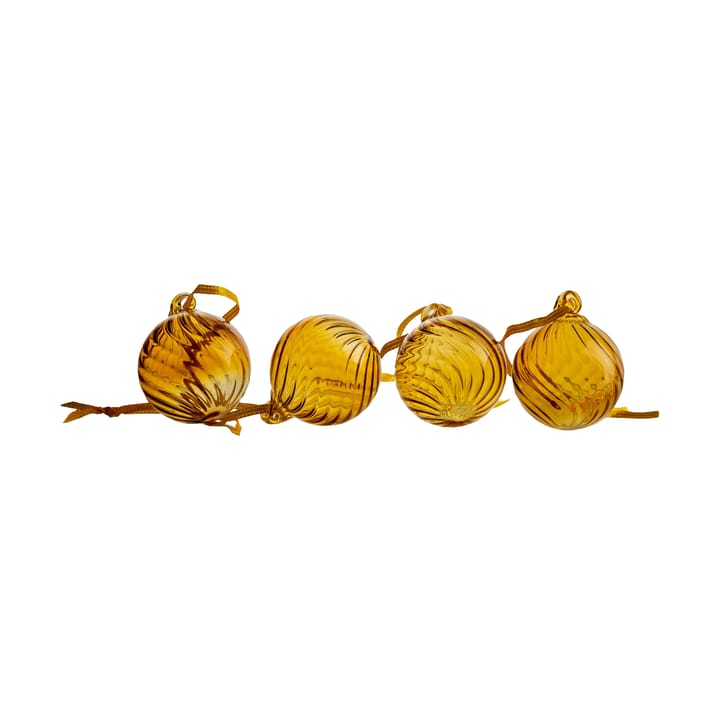 Opacity bola de Natal XS Ø4 cm 2 unidades - Amarelo - Byon