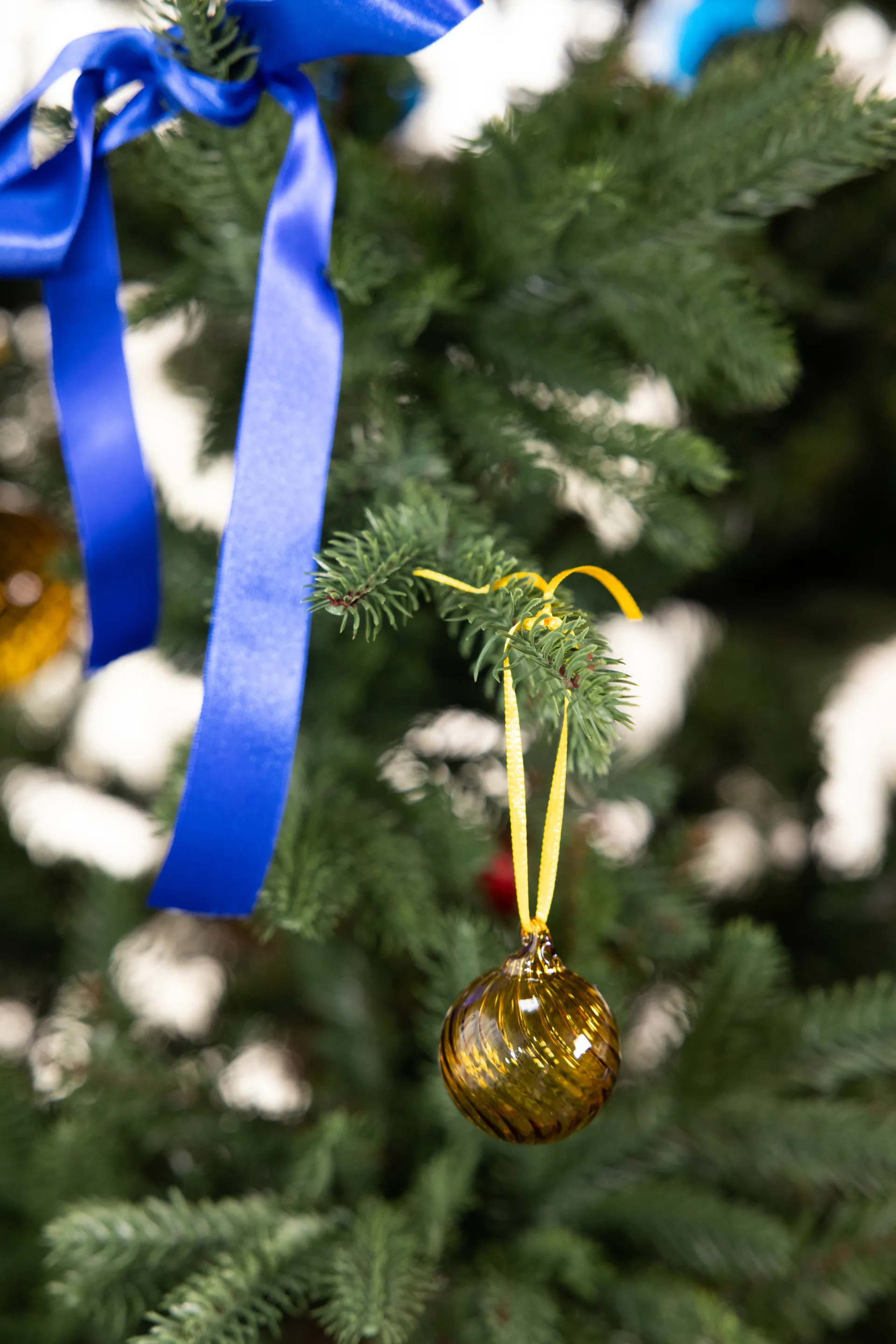 Opacity bola de Natal XS Ø4 cm 4 unidades, Amarelo Byon