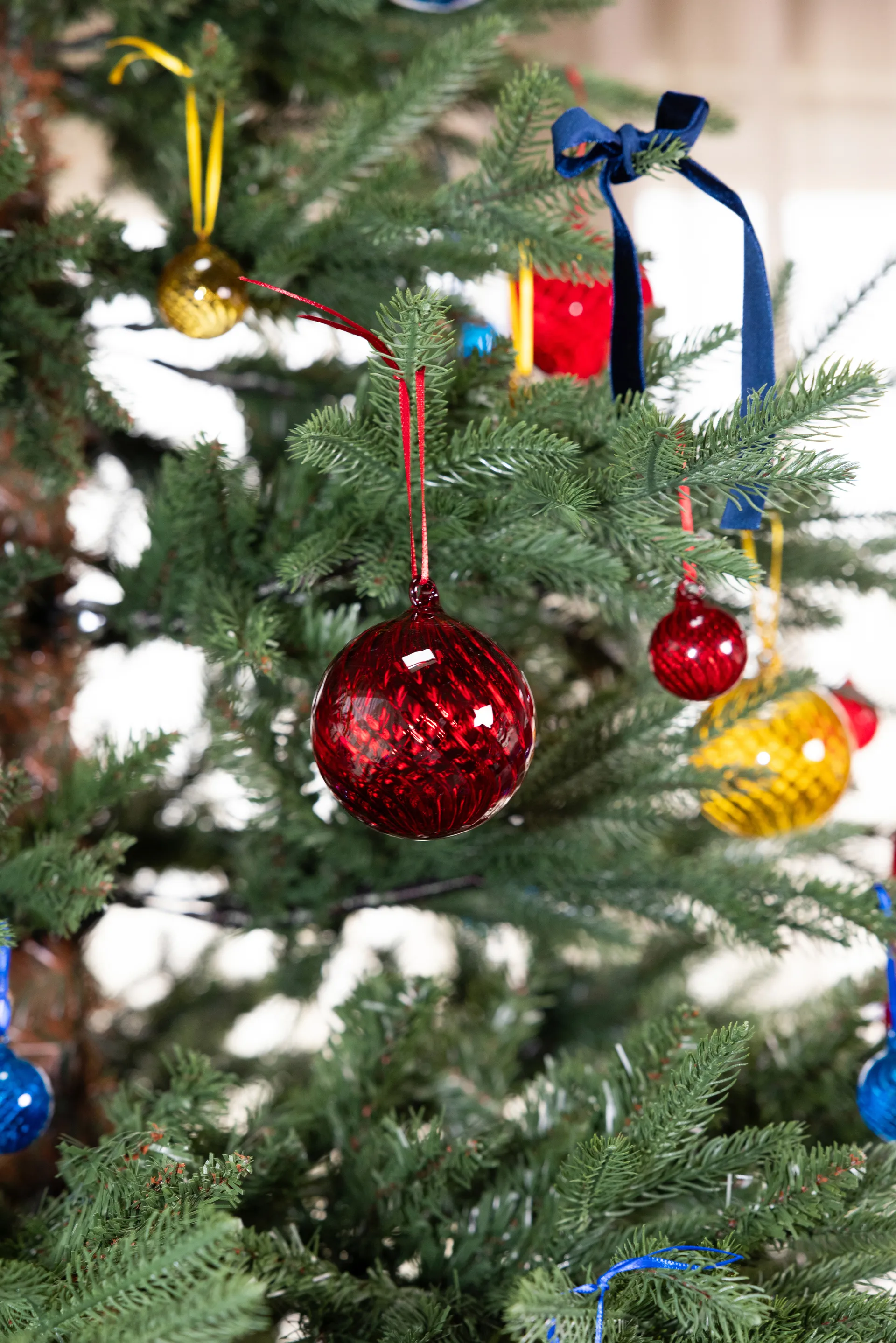 Opacity bola de Natal XS Ø4 cm 4 unidades, Amarelo Byon