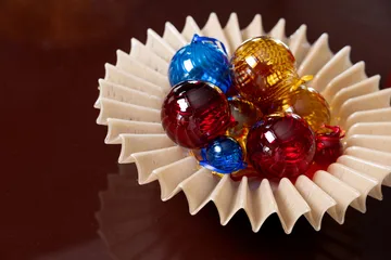 Opacity bola de Natal XS Ø4 cm 4 unidades - Azul - Byon