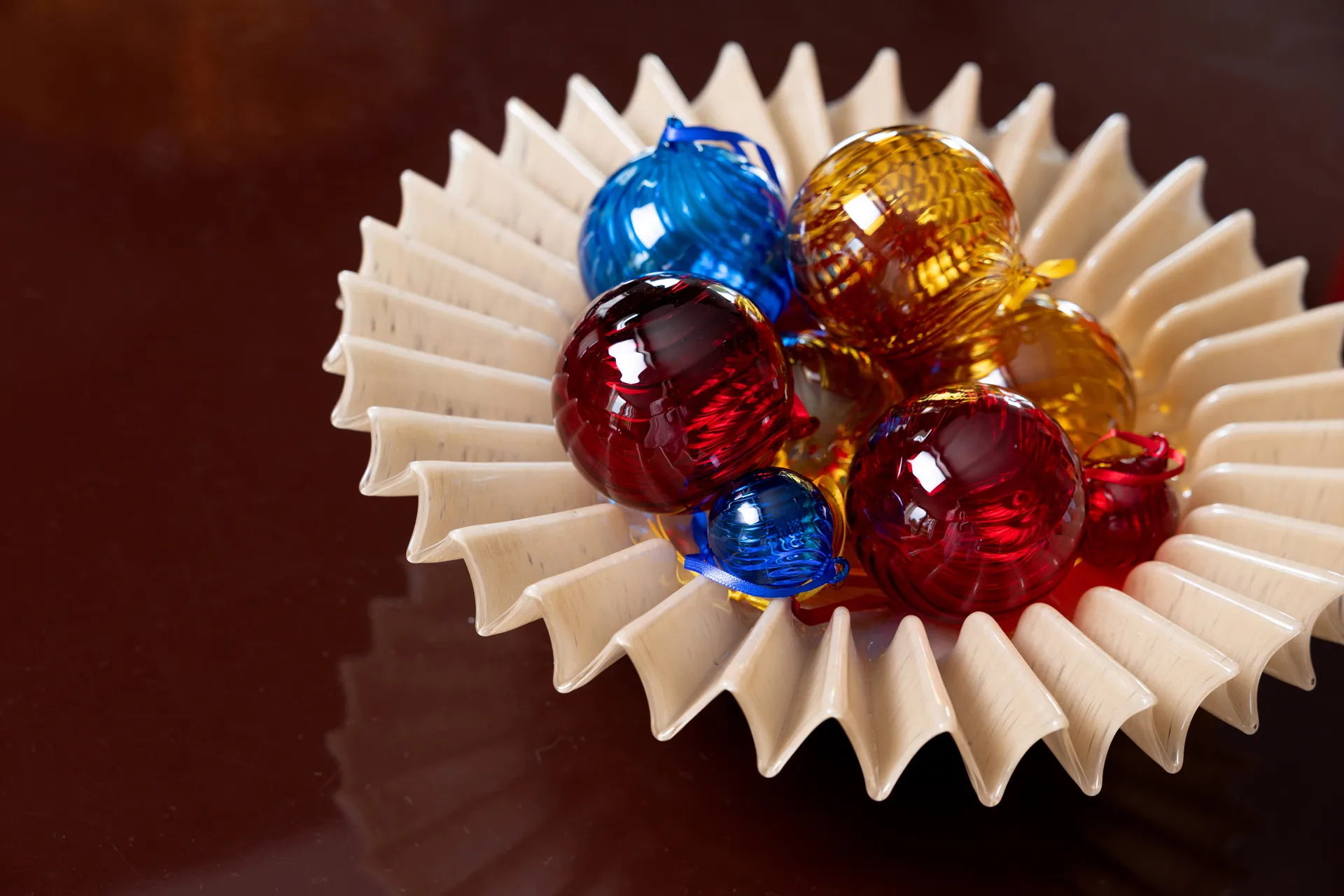 Opacity bola de Natal XS Ø4 cm 4 unidades, Vermelho Byon