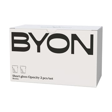 Opacity copo de bebida 30 cl 2 unidades - Castanho - Byon