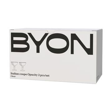 Opacity italiensk taça de champanhe 15 cl 2 unidades - Claro - Byon