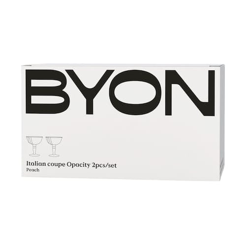 Opacity italiensk taça de champanhe 15 cl 2 unidades, Pêssego Byon