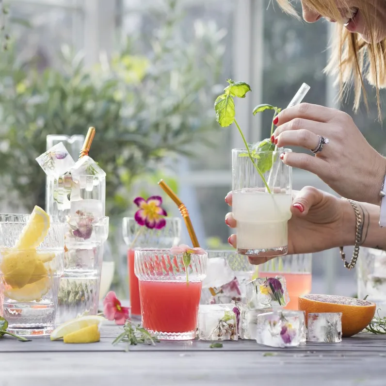 Palhinhas Smile 4 un., Transparente-castanho Byon