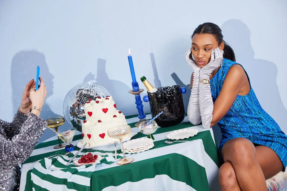 Pano de cozinha Love 50x70 cm, 2 un., Verde-azul claro Byon