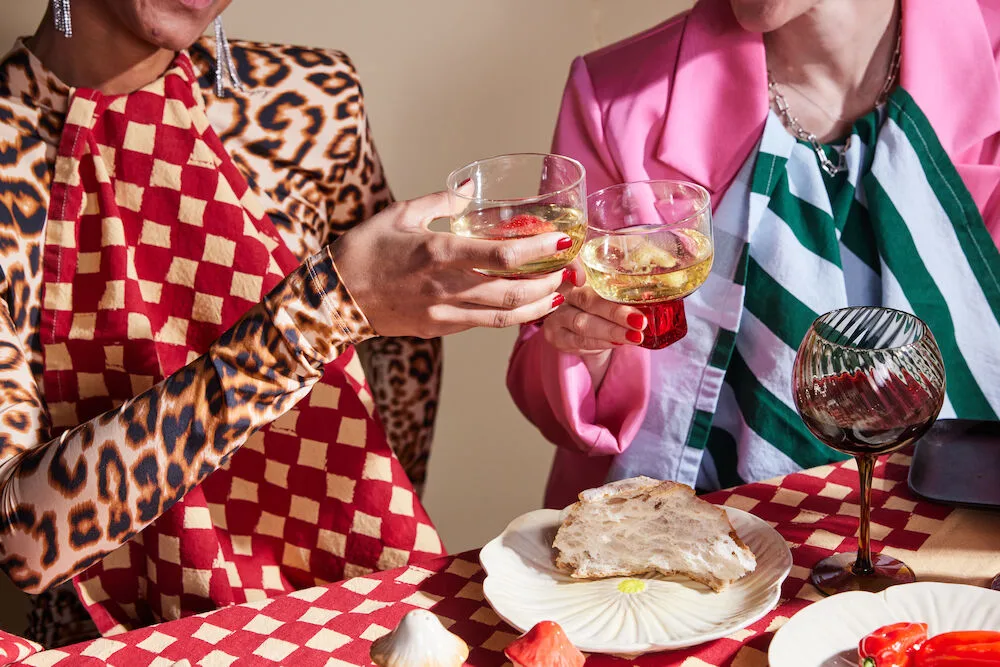 Pano de cozinha Love 50x70 cm, 2 un., Vermelho-sand Byon