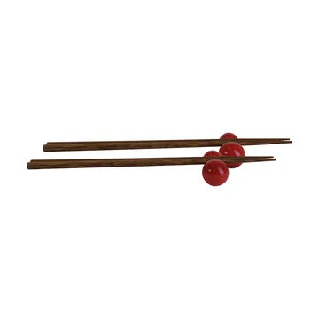 Pauzinhos Porto com suporte, conjunto de 2 peças - Vermelho - Byon