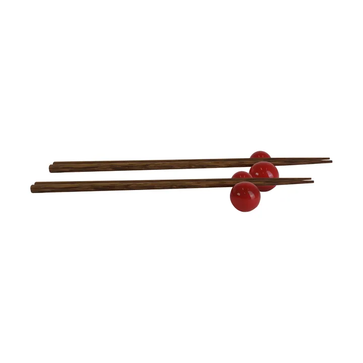 Pauzinhos Porto com suporte, conjunto de 2 peças - Vermelho - Byon