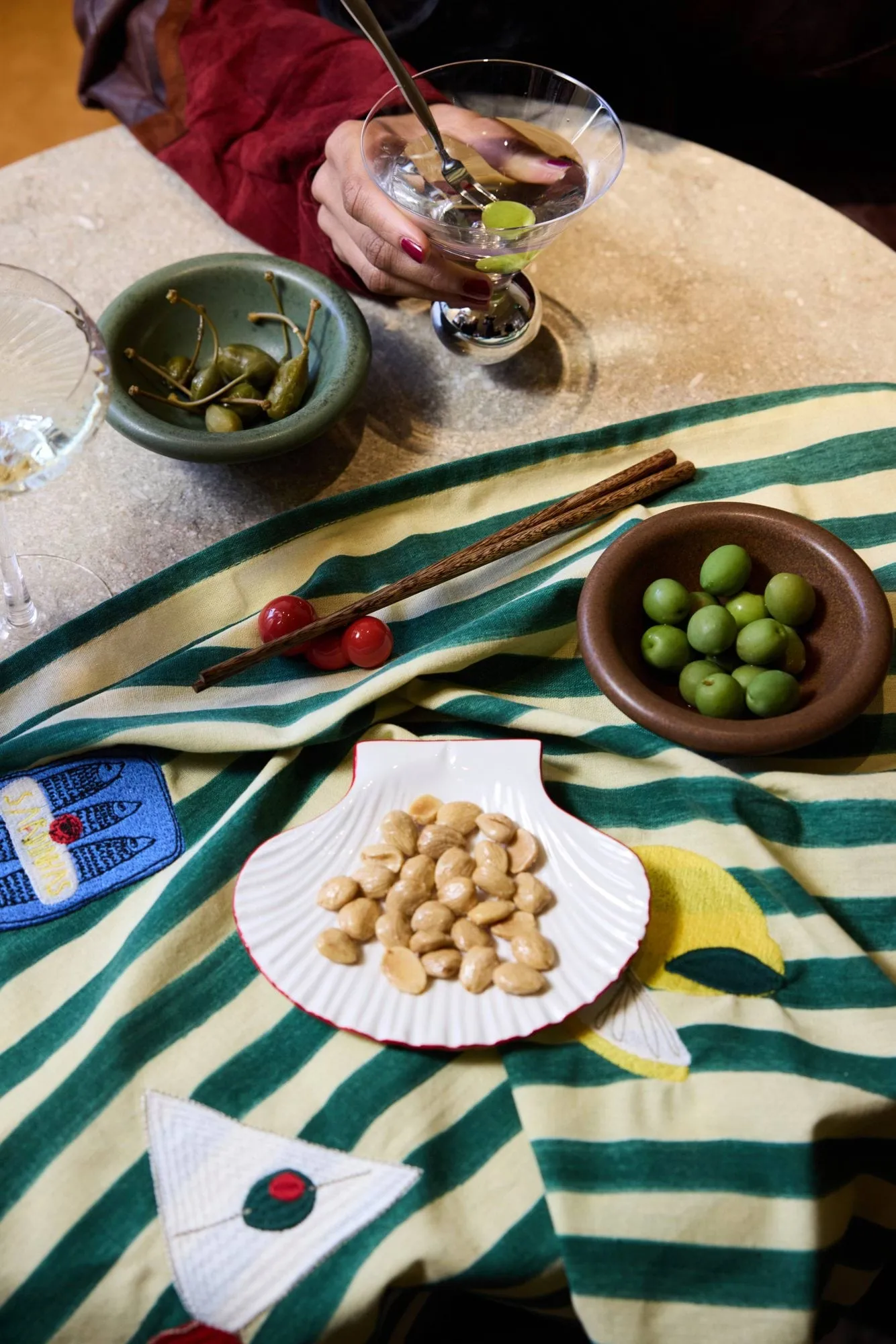 Pauzinhos Porto com suporte, conjunto de 2 peças, Vermelho Byon