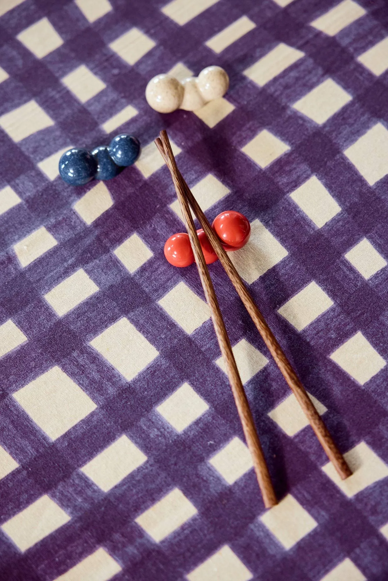 Pauzinhos Porto com suporte, conjunto de 2 peças, Vermelho Byon