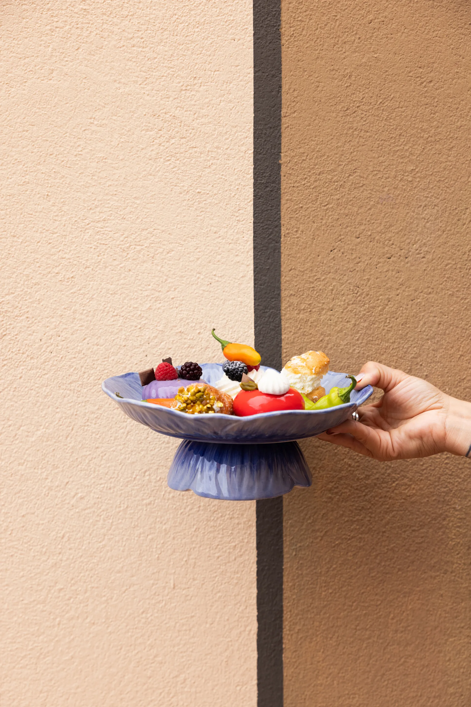 Poppy prato para bolo Ø26 cm, Azul Byon