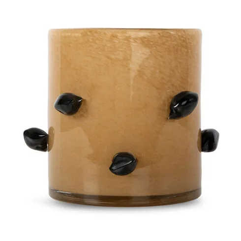 Porta-vela Arlo M Ø15 cm, Bege-preto Byon