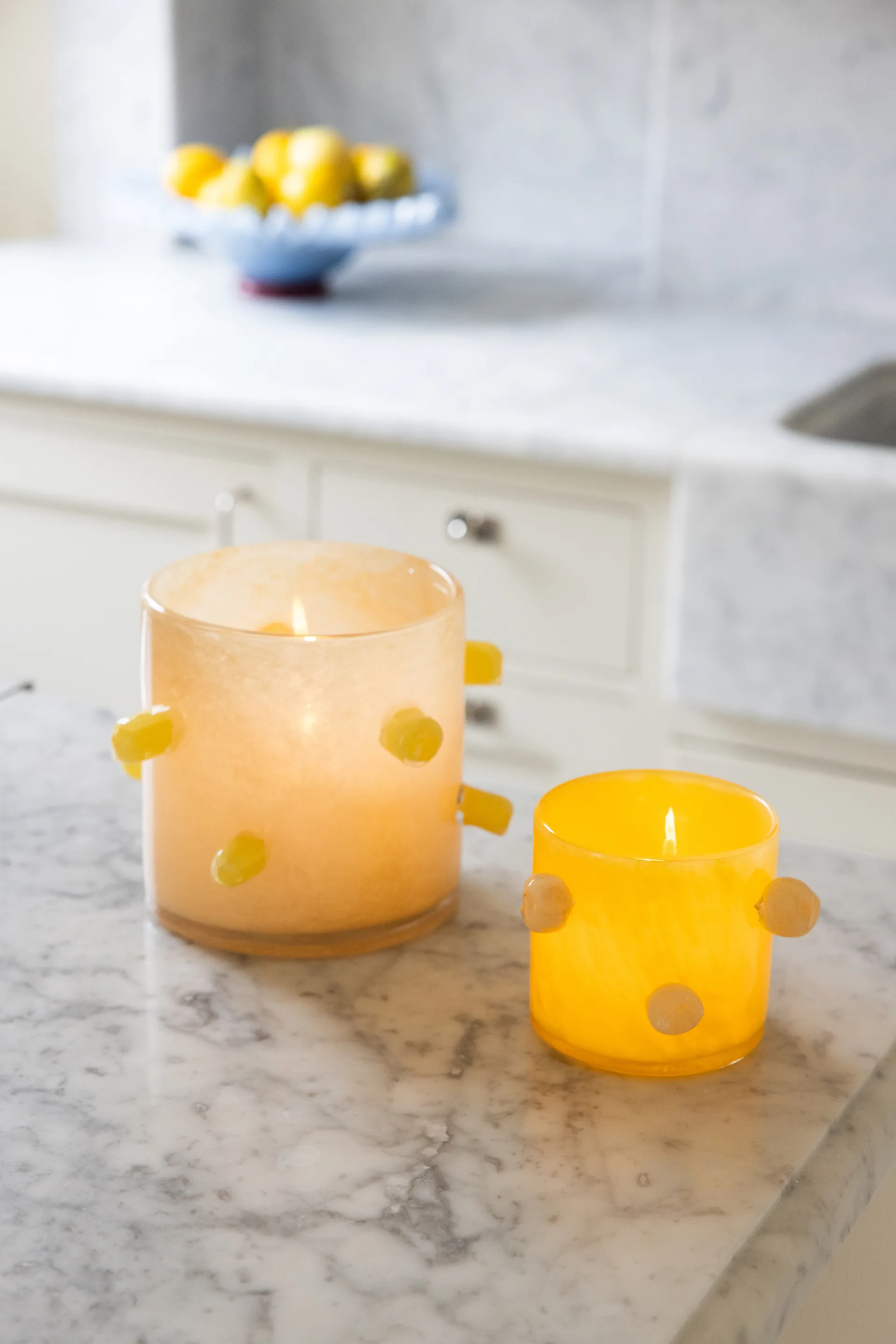 Porta-vela Arlo XS Ø10 cm, Amarelo-bege Byon