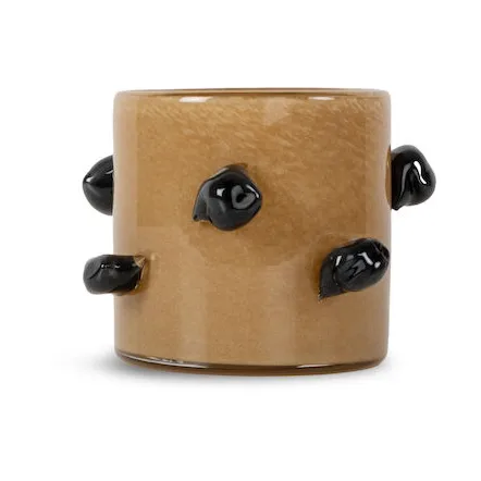 Porta-vela Arlo XS Ø10 cm, Bege-preto Byon