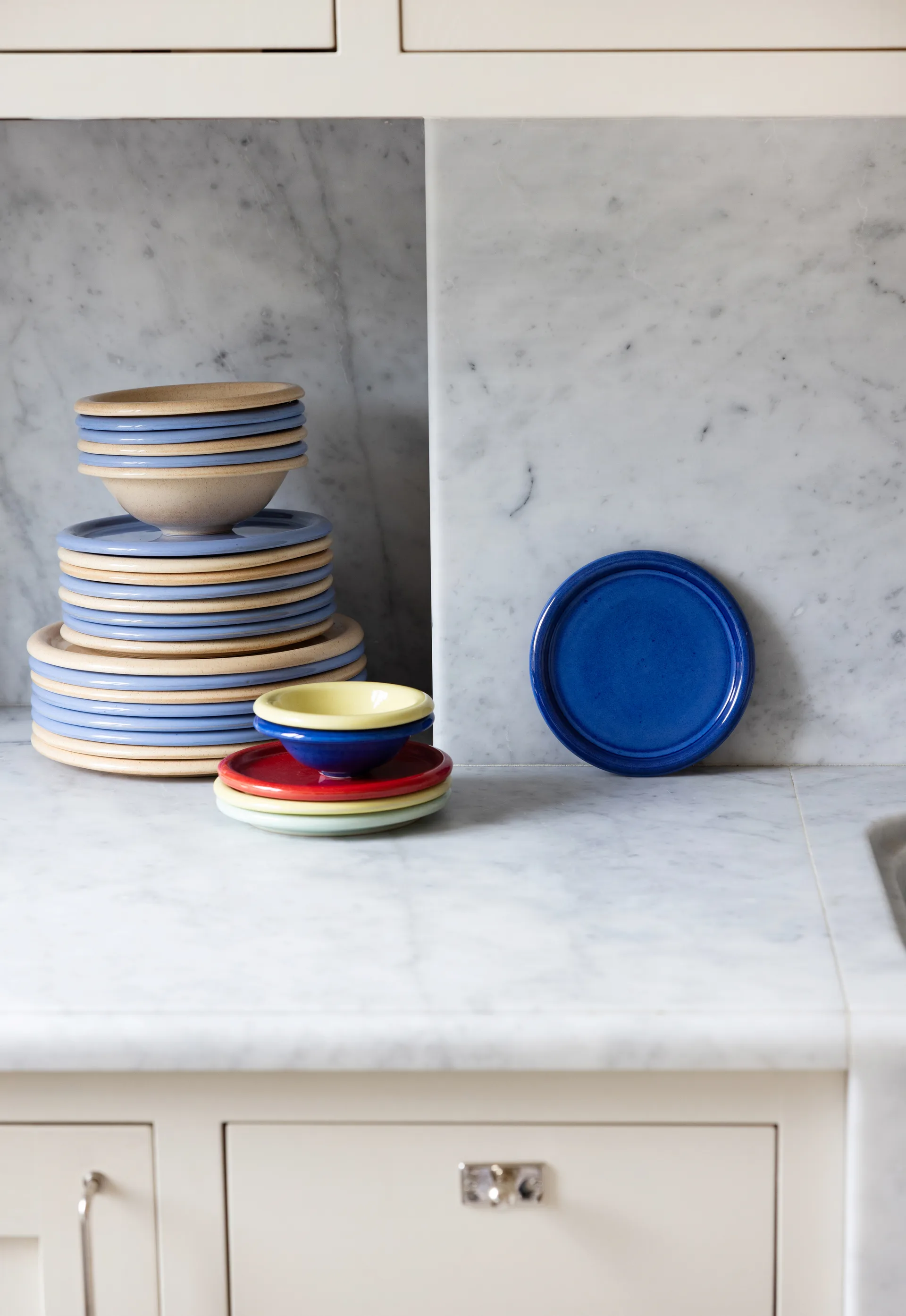 Porto prato de sobremesa pequena Ø17 cm, Azul Byon