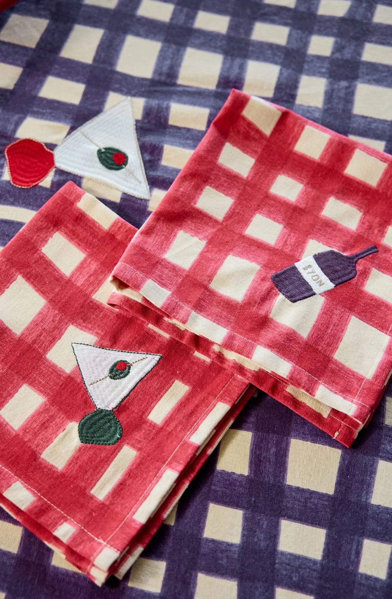 Sera guardanapo, conjunto de 2, Vermelho, 45x45 cm Byon