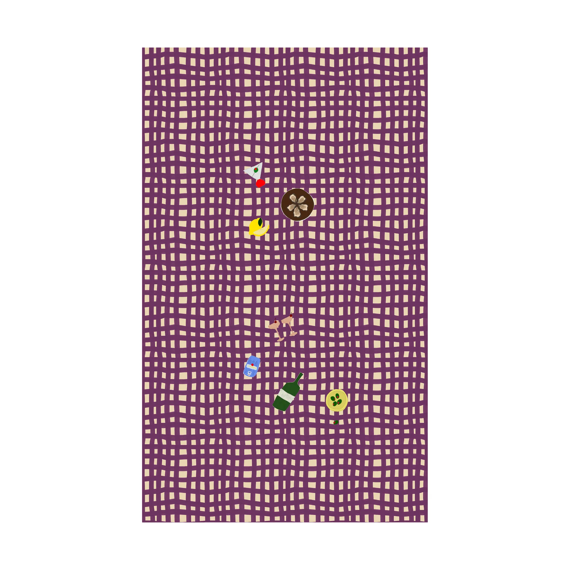 Sera toalha de mesa, Ameixa (roxo), 150x280 cm Byon