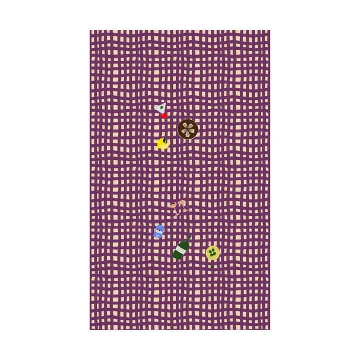 Sera toalha de mesa - Ameixa (roxo), 150x280 cm - Byon