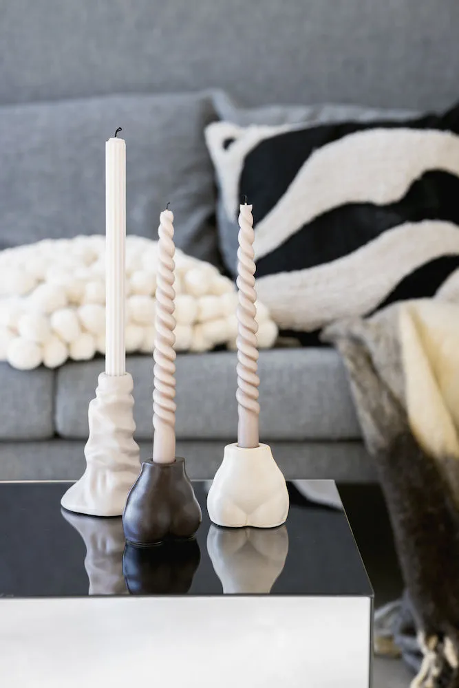 Suporte de velas Nature 9,5 cm, Bege Byon