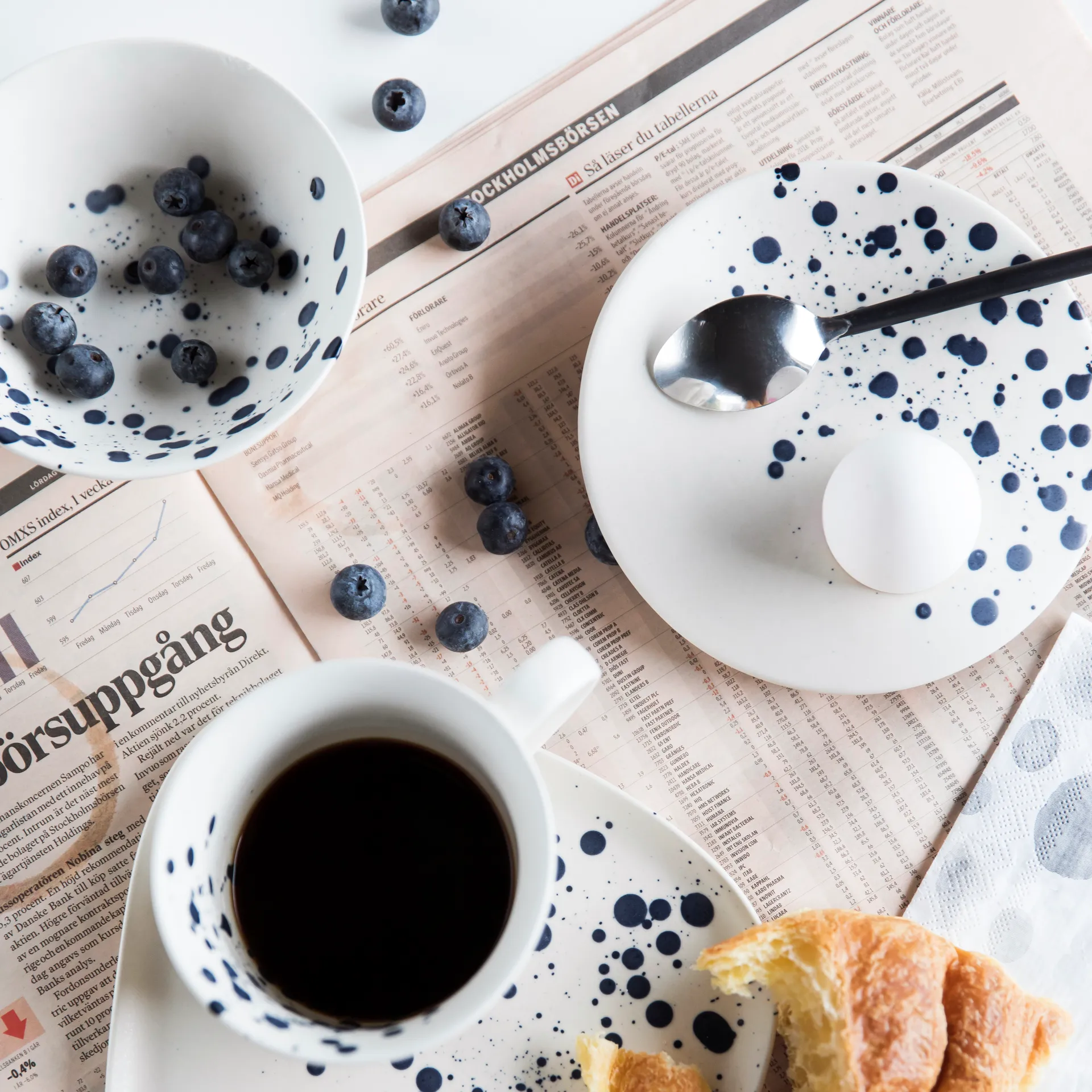 Suporte para ovos Dottie, Preto-branco Byon