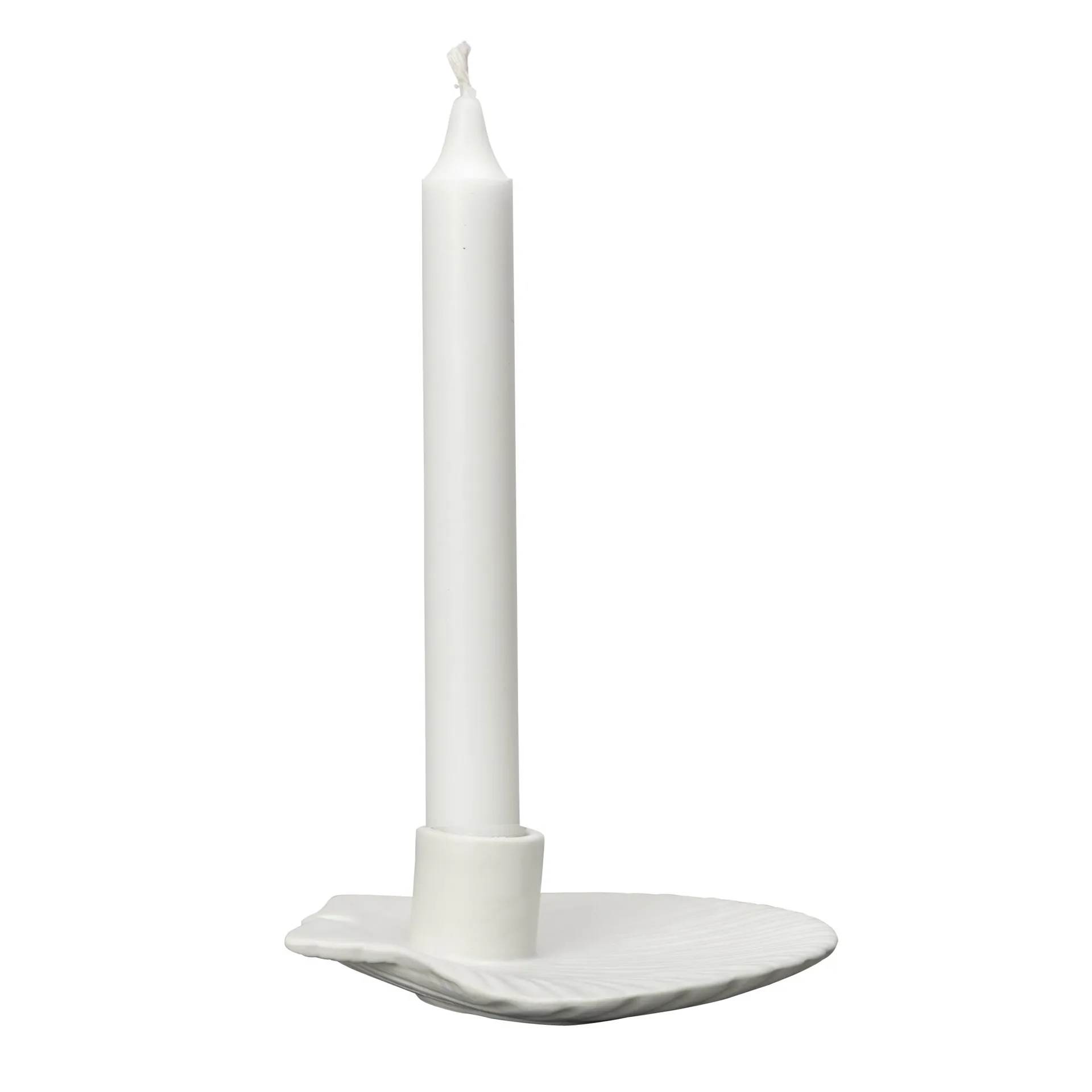Suportes de velas Shell 15,5 cm, Branco Byon
