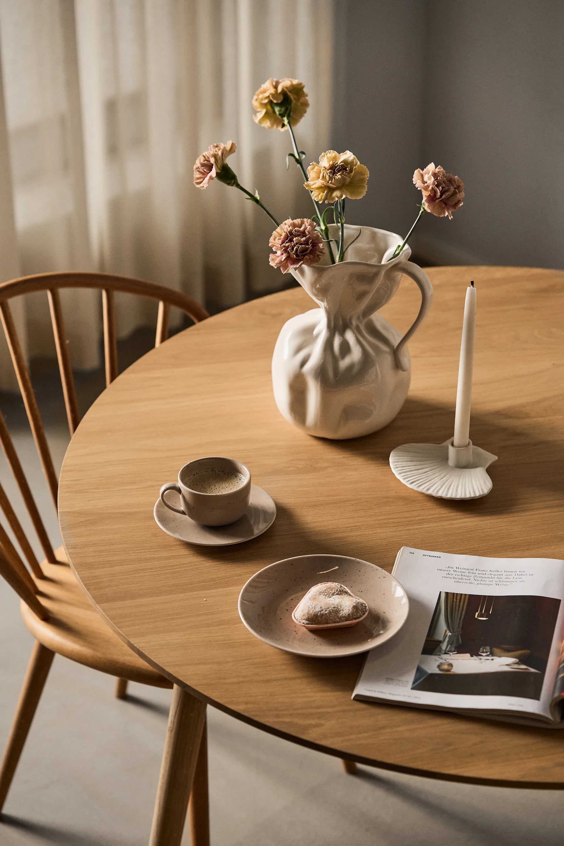 Suportes de velas Shell 15,5 cm, Branco Byon